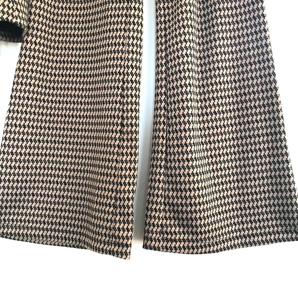 Max Studio suit women S black/brown houndstooth wide leg academia preppy luxury - Picture 3 of 8